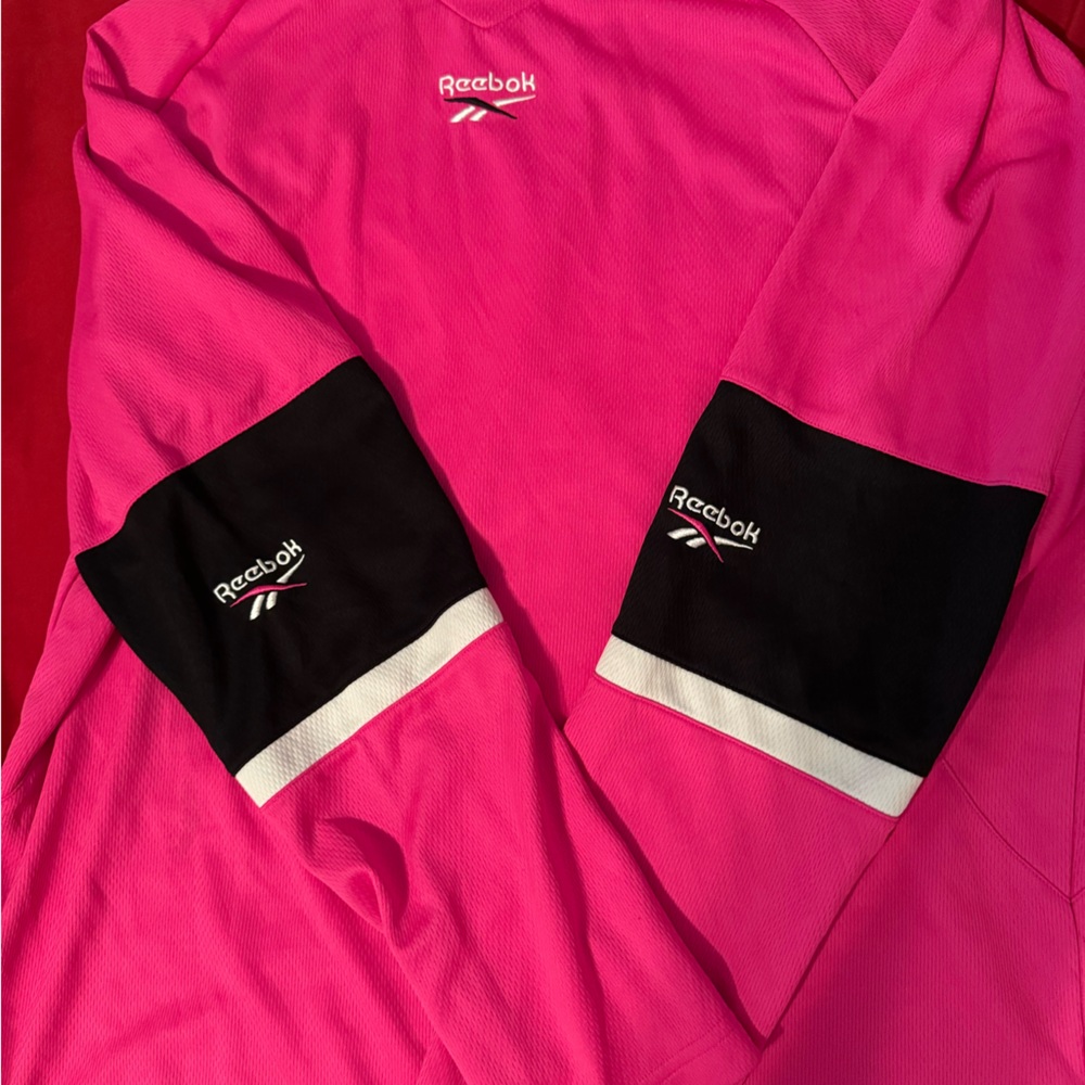 Reebok pink hockey jersey
